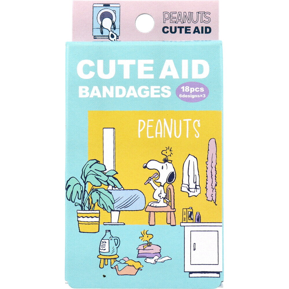 スヌーピー クリーニング CUTE AID ばんそうこう 18枚入 1個