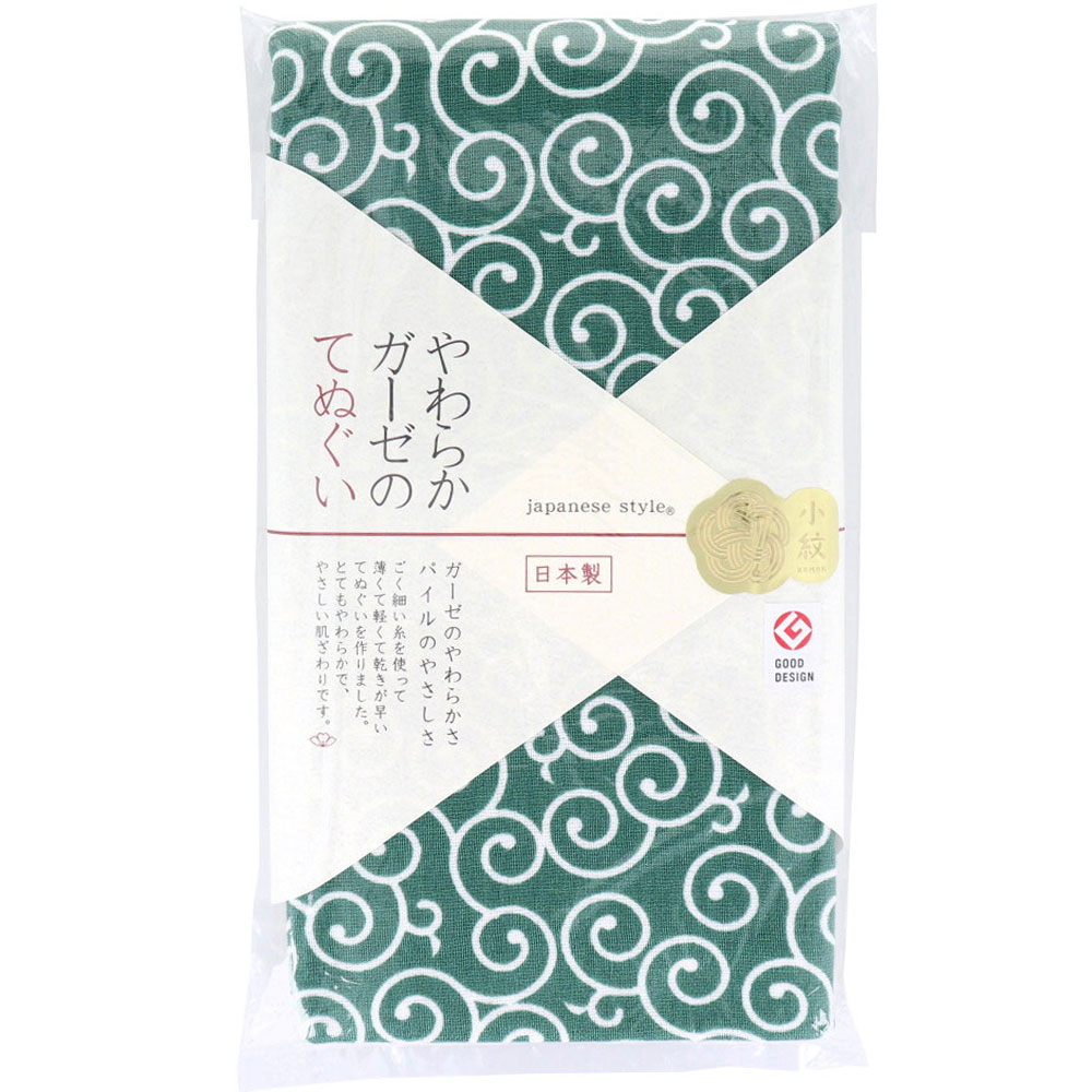 ジャパニーズスタイル 小紋 やわらかガーゼのてぬぐい からくさ 約34×90cm JS-6140 1枚入 1個