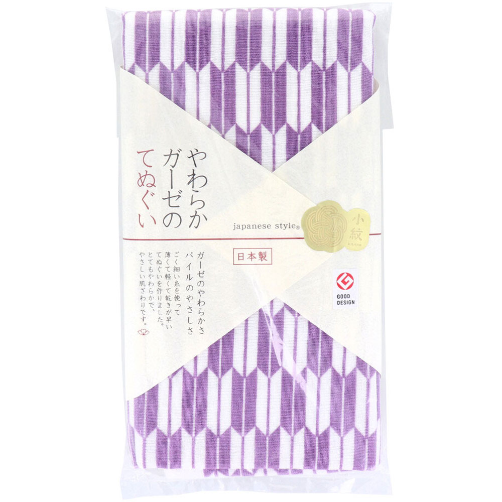 ジャパニーズスタイル 小紋 やわらかガーゼのてぬぐい やばね 約34×90cm JS-6144 1枚入 1個