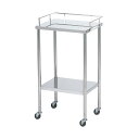 【訳あり品】0-5950-01 器械卓子(処置台) 手摺り付き 450×300×750mm C-1B 1台
