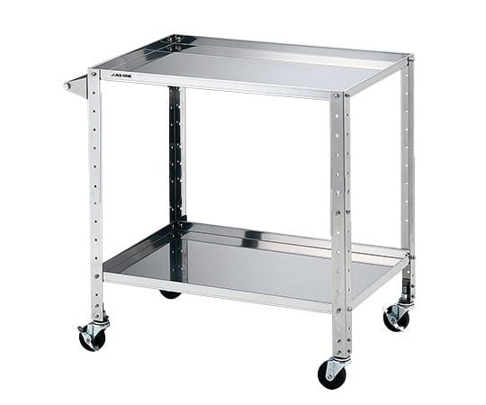 ステンレスヘビーワゴン 枠付きラージ 2段 組立済 1台