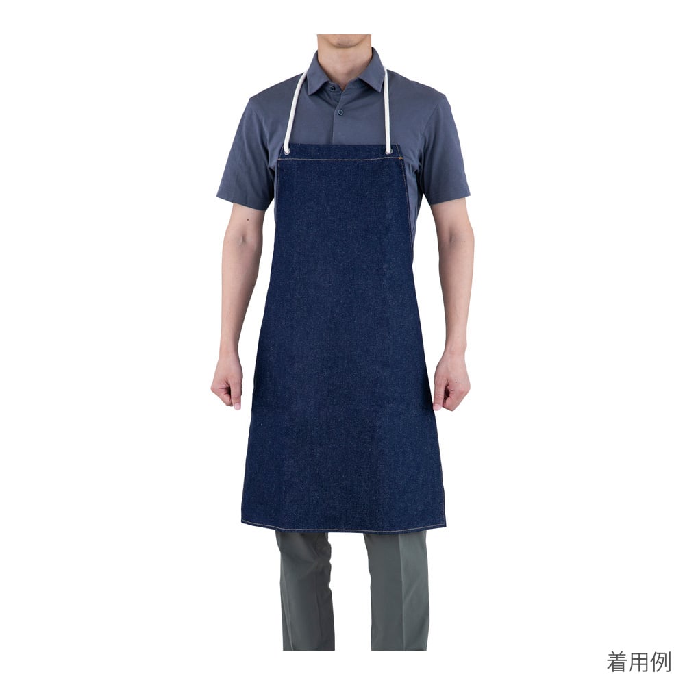 天然素材のみを使用した丈夫な前掛けです。デニム素材のため、汚れが目立ちにくく、様々な作業で使用可能です。 タイプ：ポケット無幅×丈（mm）：580×820材質：綿天然素材のみを使用した丈夫な前掛けです。デニム素材のため、汚れが目立ちにくく、様々な作業で使用可能です。 タイプ：ポケット無幅×丈（mm）：580×820材質：綿
