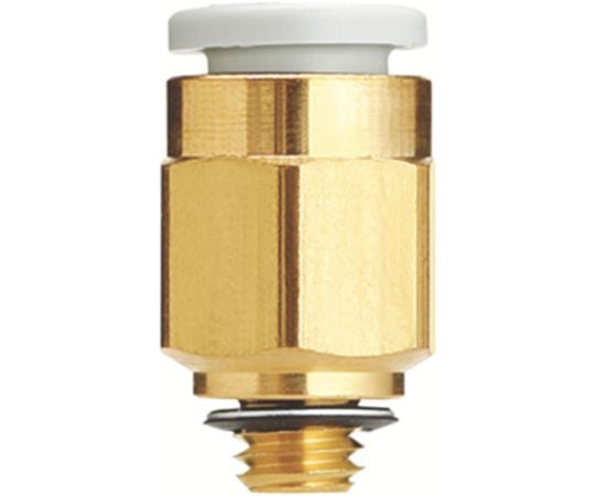 ワンタッチ管継手 ハーフユニオン 3.2mm・M5X0.8 KQ2H23-M5A 1個
