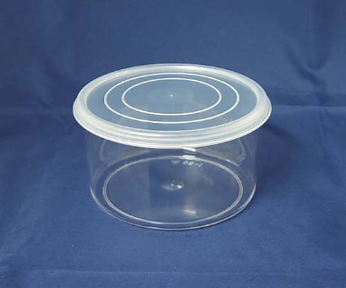 中身が見やすい透明容器ですワンタッチシール蓋仕様です 材質：本体/スチロール、蓋/LDPE容量：380mL胴径：φ95高さ：58HRoHS2 (EU)2015/863 対応　[RoHSについて]中身が見やすい透明容器ですワンタッチシール蓋仕...