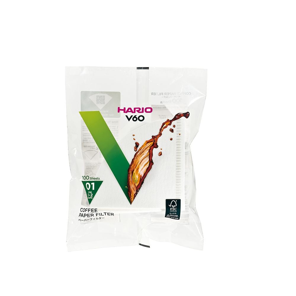 V60用ペーパーフィルター01W 100枚入り 10袋セット　VCF-01-100W 1箱(10個入)