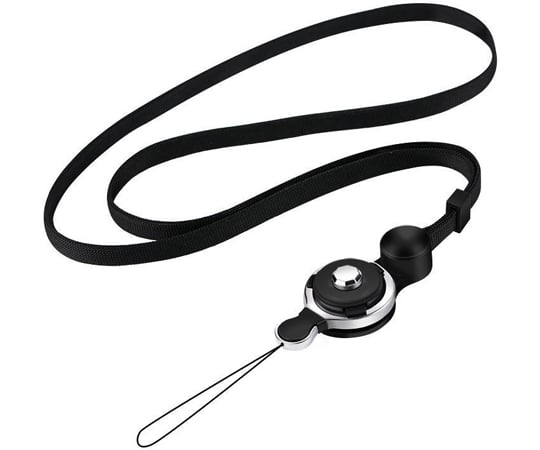 ネックストラップ ワンタッチ着脱式 ブラック TR-STP005-BK 1個
