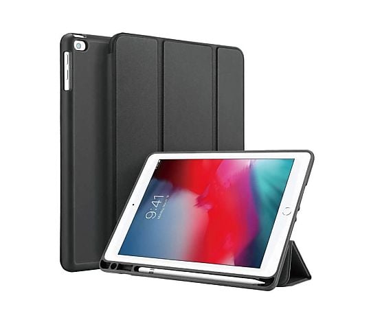 【期間限定!対象商品P2〜20倍】 iPad 9.7（第6・5世代）対応 耐衝撃フラップケース ブラック（シボ）　MDS-TPUCIP97FLBK2 1個