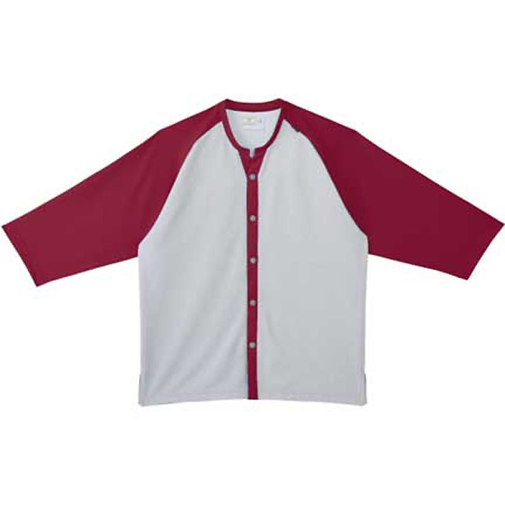 前開きシャツ ストロベリーレッド×シルバーモク L（身丈71cm） CR800-15 L 1枚