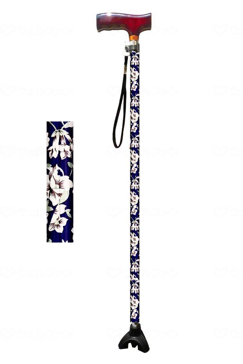 濱田産業安心ステッキ　さんさ 紫花柄