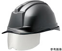 PC製ヘルメット(Windflow・クリアバイザー・シールド面) ブラック/スモーク SC-19PCLS RA3-UP4-BK/S 1個
