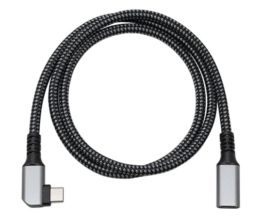 PD100W対応 USB3.2Gen1 Type-C 横L型延長ケーブル 80cm　U31CC-LF08 1個