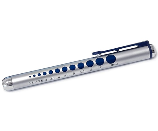 AIZENメディカルペンライト（ニップル球タイプ） 医療用瞳孔ゲージ12サイズ ネイビーブルー　AZPH-421N..