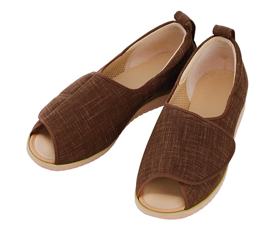 【期間限定!対象商品P2〜20倍】 オープン和（なごみ）3E 片足 左のみ 茶 3L　1026 1個