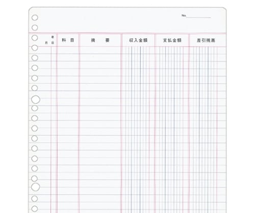 帳簿リーフ 金銭出納帳　リフ306 1冊