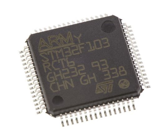 マイコン　32ビット　RISC　ARM　Cortex　M3コア　72MHz　256　kB　フラッシュ　STM32F103RCT6 1個