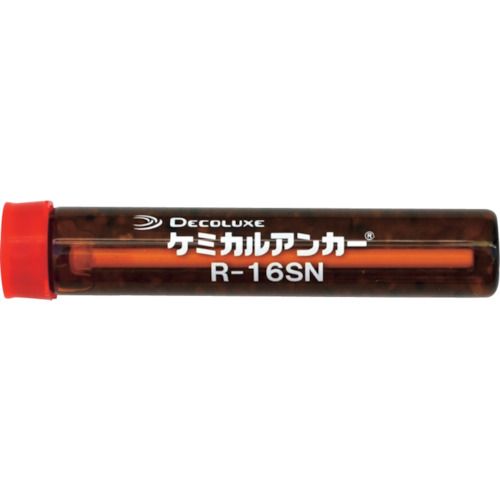 【特長】●VOC13品目を含まない非スチレン系変性ビニルエステル樹脂を採用した環境にやさしい接着系アンカーです。●電気ドリルによる回転施工が可能となりました。●水中施工ができます。【用途】●改修用差筋に。●耐震補強に。●鉄骨ベースに。●支持金具取付に。●水中工事に。●橋脚補強に。【仕様】●外径(mm)：15●全長(mm)：80●容量(ml)：14●使用ボルト(異形棒鋼)：M16、(D16)●ドリル径(異形棒鋼)(mm)：18、(19)●穿孔深さ(mm)：100●長期許容引張荷重(kN)：10.7●短期許容引張荷重(kN)：16.1【仕様2】●回転及び回転打撃型【材質／仕上】●主剤:非スチレン系変性ビニルエステル樹脂【特長】●VOC13品目を含まない非スチレン系変性ビニルエステル樹脂を採用した環境にやさしい接着系アンカーです。●電気ドリルによる回転施工が可能となりました。●水中施工ができます。【用途】●改修用差筋に。●耐震補強に。●鉄骨ベースに。●支持金具取付に。●水中工事に。●橋脚補強に。【仕様】●外径(mm)：15●全長(mm)：80●容量(ml)：14●使用ボルト(異形棒鋼)：M16、(D16)●ドリル径(異形棒鋼)(mm)：18、(19)●穿孔深さ(mm)：100●長期許容引張荷重(kN)：10.7●短期許容引張荷重(kN)：16.1【仕様2】●回転及び回転打撃型【材質／仕上】●主剤:非スチレン系変性ビニルエステル樹脂