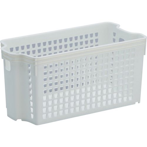 【期間限定!対象商品P2〜20倍】 IRL　スタッキングバスケット　ホワイト　深型小 1個