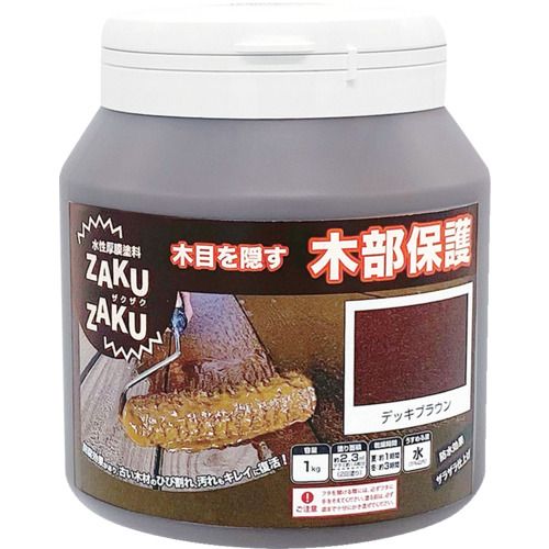 【期間限定!対象商品P2〜20倍】 ニッぺ　STYLE　ZAKUZAKU　1kg　デッキブラウン　HUP202 1缶
