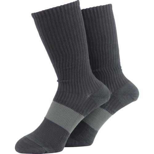 【期間限定!対象商品P2〜20倍】 ユタカメイク　靴下　ASHITOMO　WORKING　SOCKS　ムレ対策（先丸・クルー）　ダーク　2足組　25ー27cm 1組