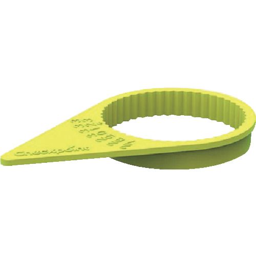 【特長】●矢印の方向によりボルト・ナットの緩みを視覚的に素早く確認できます。●視認性が高いため高所や遠隔地でのドローンやカメラ点検でも確認しやすいです。●土砂や雨などで消える事がなく、長期間マーキングをし直す必要がありません。●特殊樹脂を使用することで極めて高い耐候性をもっています。●過熱（125℃）により溶解するため、機械等で異常過熱があった際に検知出来ます。【用途】●トラック、大型車、工場、鉄道、鉱業、発電所、プラントメンテナンスでボルト・ナットの緩む可能性がある現場や点検業務に。【仕様】●色：イエロー●適合ねじ：対辺寸法27mm●寸法(mm)A：7●寸法(mm)B：57●寸法(mm)C：38【材質／仕上】●高級バージンポリマー【特長】●矢印の方向によりボルト・ナットの緩みを視覚的に素早く確認できます。●視認性が高いため高所や遠隔地でのドローンやカメラ点検でも確認しやすいです。●土砂や雨などで消える事がなく、長期間マーキングをし直す必要がありません。●特殊樹脂を使用することで極めて高い耐候性をもっています。●過熱（125℃）により溶解するため、機械等で異常過熱があった際に検知出来ます。【用途】●トラック、大型車、工場、鉄道、鉱業、発電所、プラントメンテナンスでボルト・ナットの緩む可能性がある現場や点検業務に。【仕様】●色：イエロー●適合ねじ：対辺寸法27mm●寸法(mm)A：7●寸法(mm)B：57●寸法(mm)C：38【材質／仕上】●高級バージンポリマー