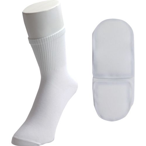 ユタカメイク 靴下 衝撃吸収ソックス（先丸） ホワイト 1P Mサイズ 25-27cm 1足