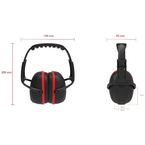 【期間限定!対象商品P2〜20倍】 TRUSCO　イヤーマフ　折りたたみ式　NRR値27dB 1個