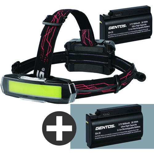 【期間限定!対象商品P2〜20倍】 GENTOS　【数量限定キャンペーン】　充電池セット　Gシリーズ　ハイブリッド式広範囲照射LEDヘッドライト　280RG 1個