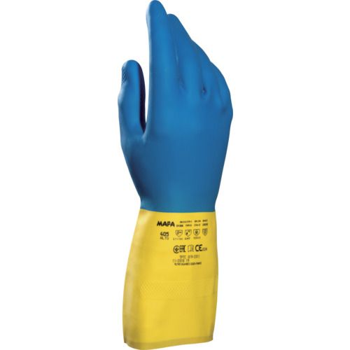 MAPA 耐薬品ゴム手袋 ALTO405 Mサイズ 100双