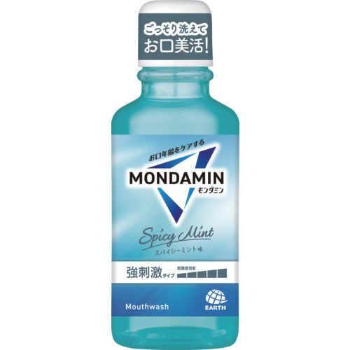 【期間限定!対象商品P2〜20倍】 アース　洗口液　モンダミン　スパイシーミント100ml 1本