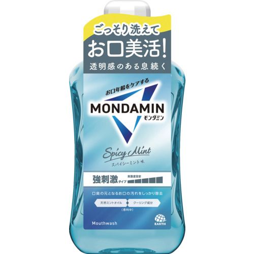 【期間限定!対象商品P2〜20倍】 アース　洗口液　モンダミン　スパイシーミント　1000ml 1本(4.0)