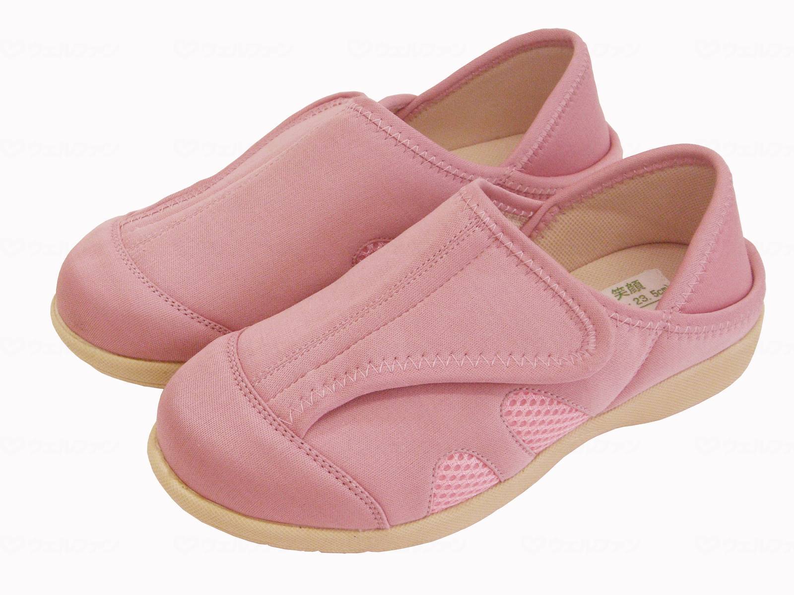 神戸生絲「あし笑顔」かかとが踏めるルームシューズ ピンク L