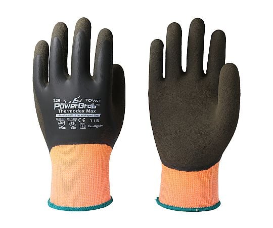 防寒天然ゴムコート手袋PowerGrabThermodexMaxS 329-S1双