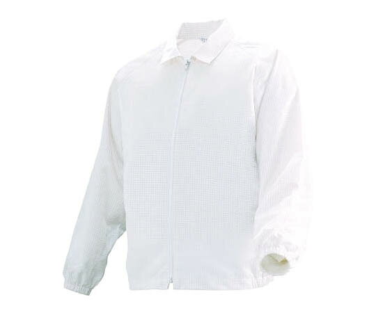 【期間限定!対象商品P2〜20倍】 作業服クリーンウェア男女共用ブルゾンC3208WホワイトLL　C3208W-UE-LL1着