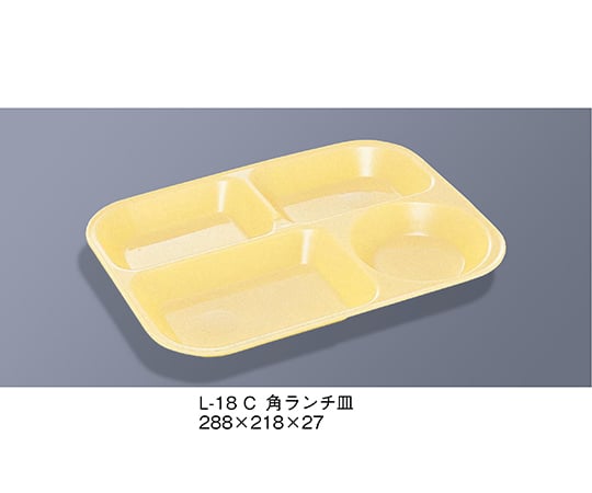 樂天商城 - 【期間限定!対象商品P2〜20倍】 角ランチ皿　クリーム　L-18_C1個