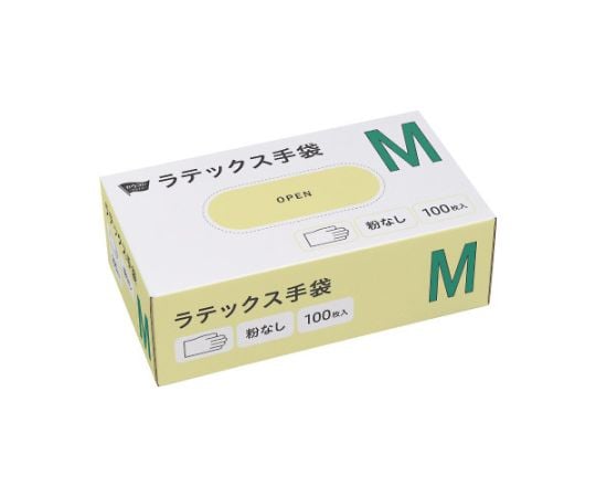【期間限定!対象商品P2〜20倍】 ラテックス手袋粉無Mサイズ100枚　7392ー40361箱(1...