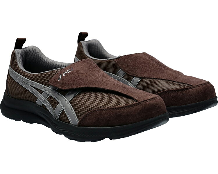 【特徴・コメント】・脱ぎ履きのしやすさを重視、歩行の快適性も高めたウォーキングシューズ。 ・つま先に滑りのよい樹脂パーツを採用。路面から僅かに浮き上がった形状で、ひっかかりとつまずきを軽減します。 ・小ゆび側のミッドソールの厚みを工夫したバランスサポートウェッジ構造で、足のゆび全体をつかって安定感のある歩行をサポートします。 ・履き口が開いて、着脱しやすい仕様です。室内履きにもご使用いただけます。【仕様】●サイズ／24.0〜28.0cm（0.5cmきざみ）、ワイズ：3E ●重さ／約215g（片足26.0cm） ●材質／アッパー素材：合成繊維・人工皮革・合成皮革、アウターソール：ゴム底・合成底 ●生産国／ベトナム ●屋外＆室内用 ●ケース入数/12【特徴・コメント】・脱ぎ履きのしやすさを重視、歩行の快適性も高めたウォーキングシューズ。 ・つま先に滑りのよい樹脂パーツを採用。路面から僅かに浮き上がった形状で、ひっかかりとつまずきを軽減します。 ・小ゆび側のミッドソールの厚みを工夫したバランスサポートウェッジ構造で、足のゆび全体をつかって安定感のある歩行をサポートします。 ・履き口が開いて、着脱しやすい仕様です。室内履きにもご使用いただけます。【仕様】●サイズ／24.0〜28.0cm（0.5cmきざみ）、ワイズ：3E ●重さ／約215g（片足26.0cm） ●材質／アッパー素材：合成繊維・人工皮革・合成皮革、アウターソール：ゴム底・合成底 ●生産国／ベトナム ●屋外＆室内用 ●ケース入数/12