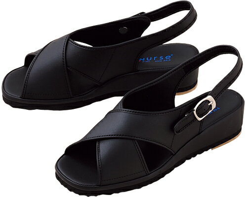 クロスサンダル　750　婦人用 / 25.0cm　ブラック 1足