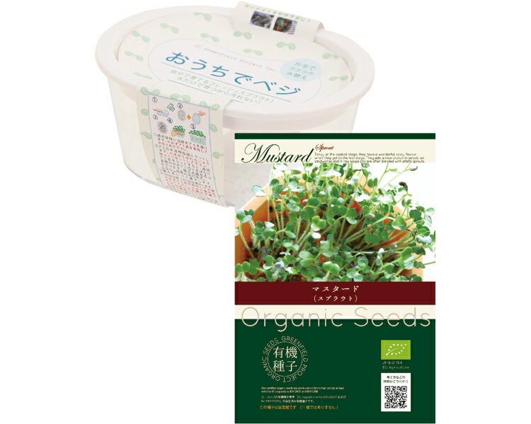【期間限定!対象商品P2〜20倍】 育てて食べるスプラウト栽培キット / OGSG-911　マスタード 1個
