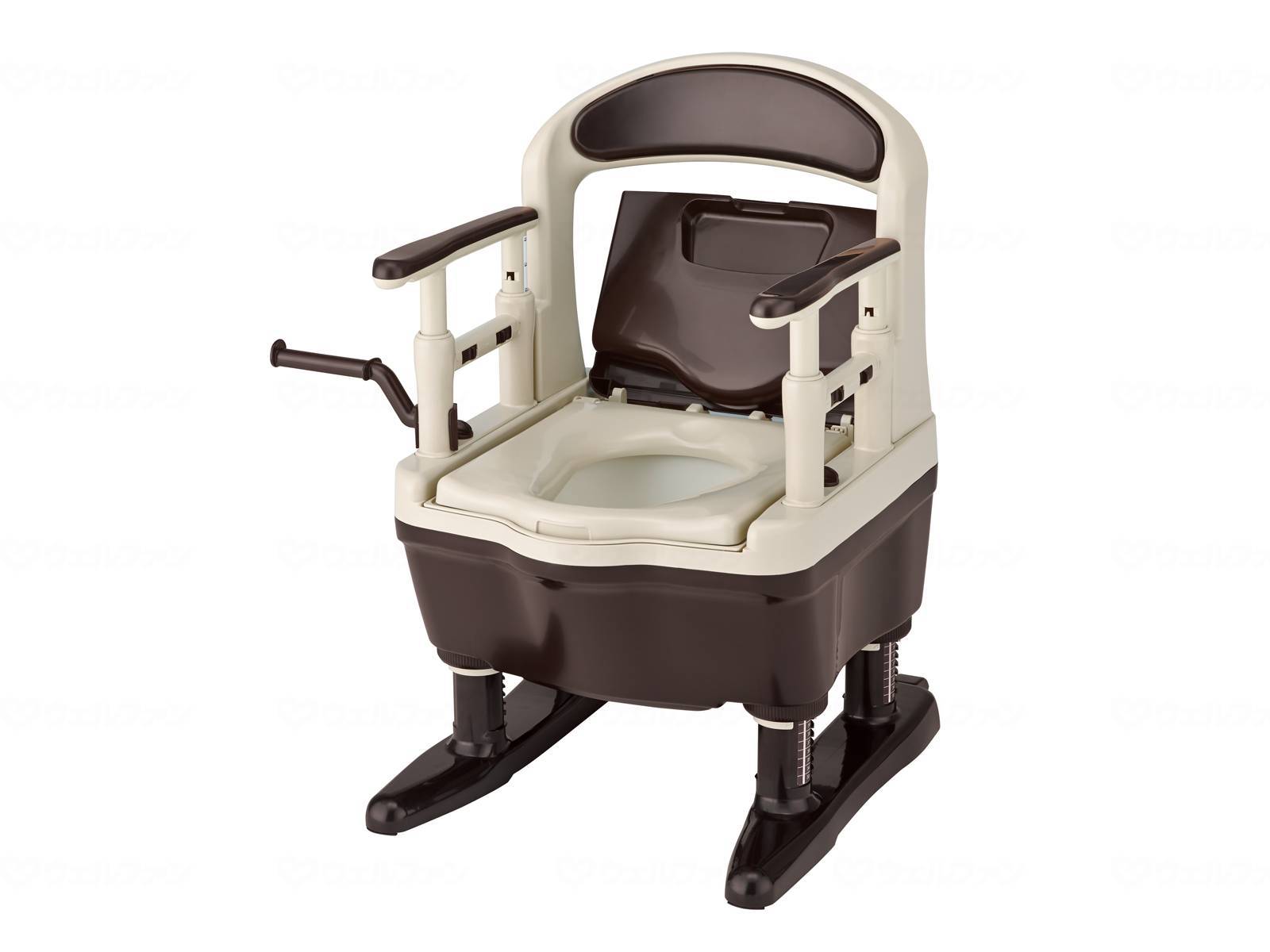 アロン化成ポータブルトイレ ジャスピタ ブラウン ソフト