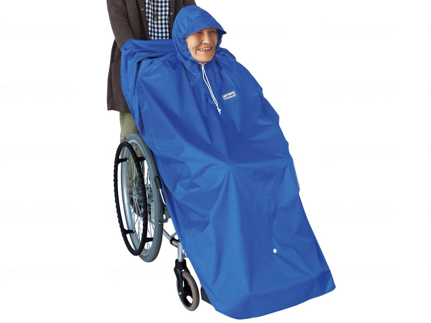 サギサカレインポンチョ ブルー フリー