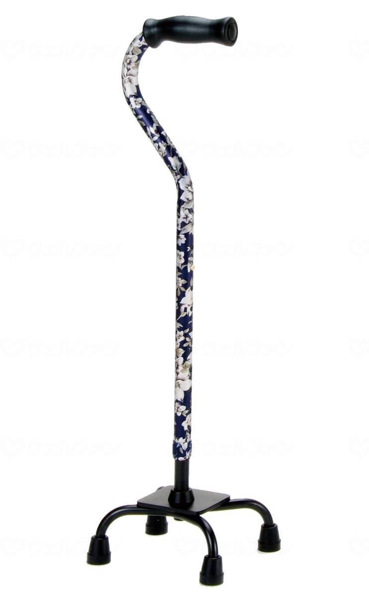 マキテック　アルミ製4点支柱杖50シリーズ／青花柄