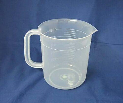 福祉用具のバリューケアの【期間限定!対象商品P2〜20倍】 PP手付ビーカー 1000mL(Ralic) M4-450-02 1個｜アングル3