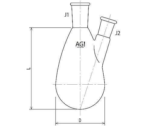 【全商品 ポイント10倍中】 ニッ口ナスフラスコ 50mL 15/25・15/25 3210-050-1L1L 1個