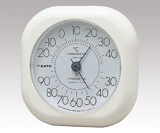 特徴 クリアな文字盤で見やすく、壁掛け・卓上どちらでもご使用できます。仕様 測定精度：温度／±2℃、湿度／±5％RH（15〜25℃・30〜80％RH）・±8％RH（左記以外） サイズ：120×120×29mm 重量：85g 測定範囲（温度／湿度）：-26〜+46℃／25〜95％RH ソフィア コード番号：1014-00特徴 クリアな文字盤で見やすく、壁掛け・卓上どちらでもご使用できます。仕様 測定精度：温度／±2℃、湿度／±5％RH（15〜25℃・30〜80％RH）・±8％RH（左記以外） サイズ：120×120×29mm 重量：85g 測定範囲（温度／湿度）：-26〜+46℃／25〜95％RH ソフィア コード番号：1014-00
