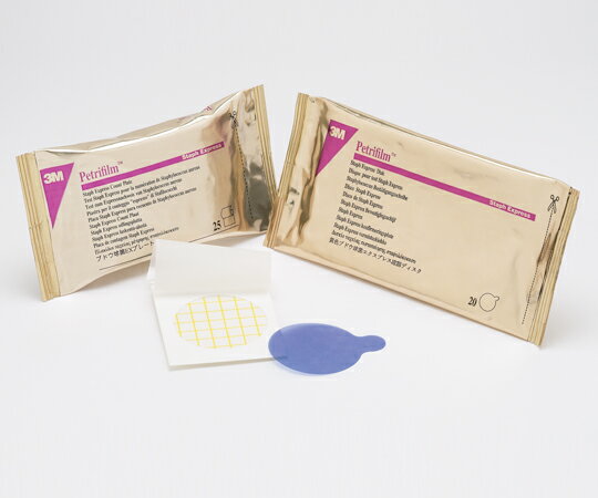 ペトリフィルム(TM)培地 (黄色ブドウ球菌エクスプレス測定用プレート/25枚×2袋) 6490STX 1箱(25枚×2袋入)