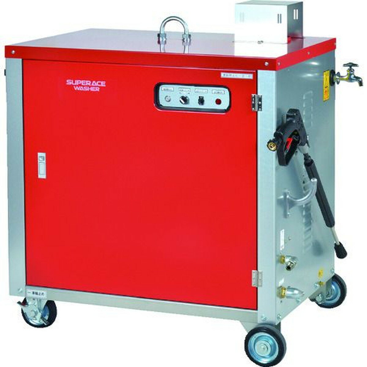 スーパー工業 モーター式高圧洗浄機SHJ−1408S−50HZ（温水タイプ） 1台 (SHJ-1408S-50HZ)