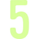 IM 中輝度蓄光カッテイング文字 数字 5 1枚 (AILUMI505)