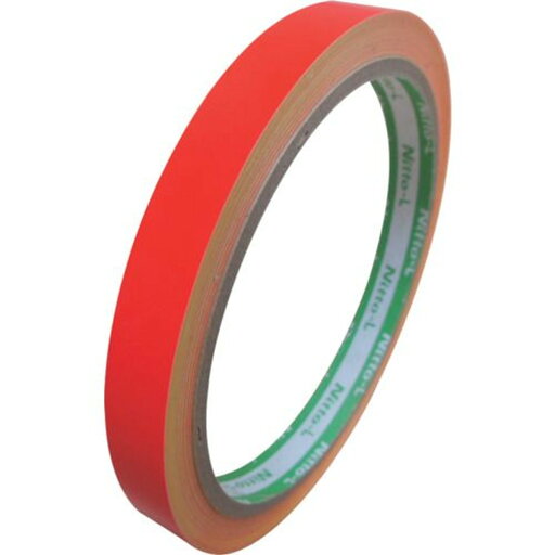 日東エルマテ 蛍光テープ 10mm×5m レッド 1巻 (LK10R) 日東エルマテ 蛍光テープ 10mm×5m レッド 1巻 (LK10R)