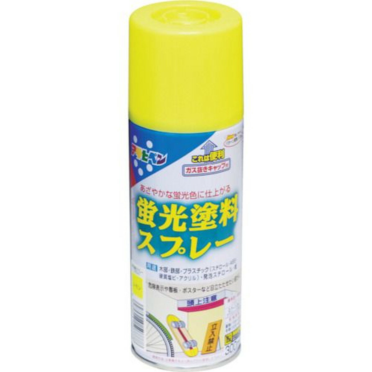 アサヒペン 蛍光塗料スプレー 300ML レモン 1本 (507778)