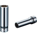 ネプロス インチ 9.5sq.ディープソケット(十二角) 対辺寸法11/16inch 全長60mm 1個 (NB3L1116W)